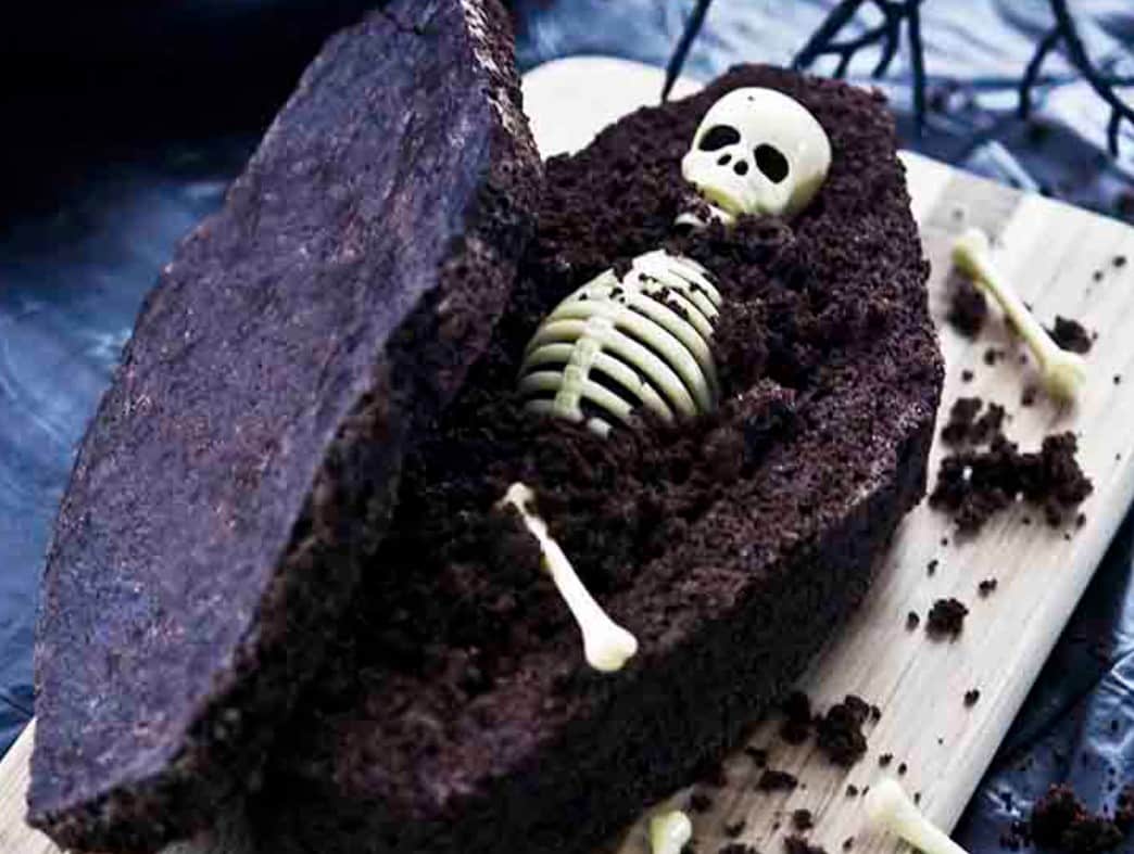 Coffin cake for Halloween