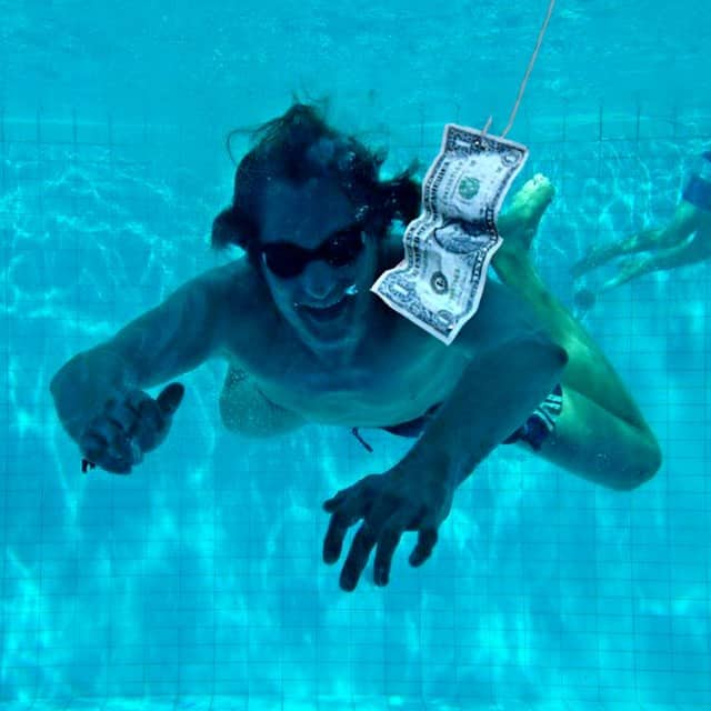 Spoof of a famous Nirvana album cover