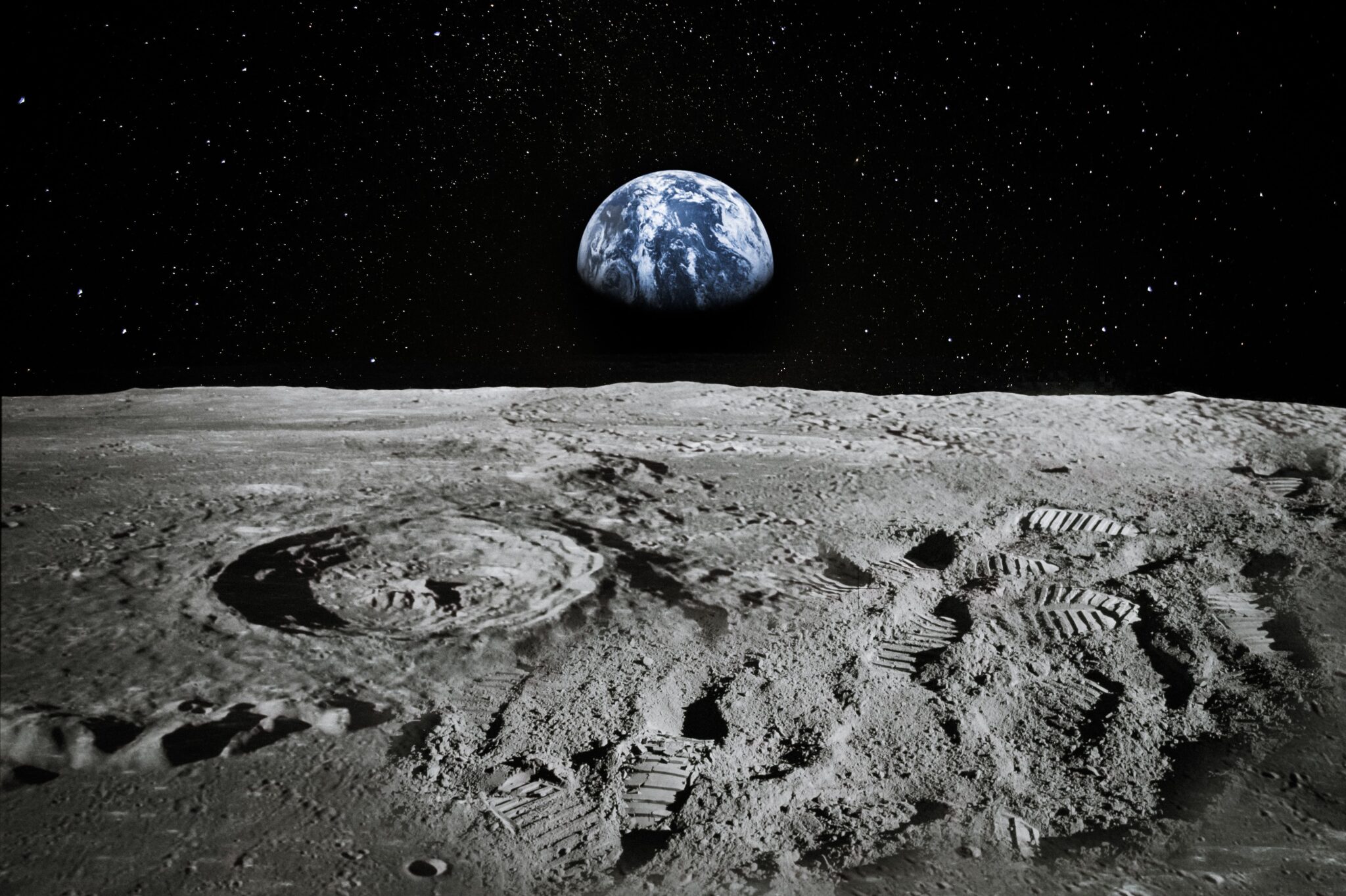 Earth as seen from the moon