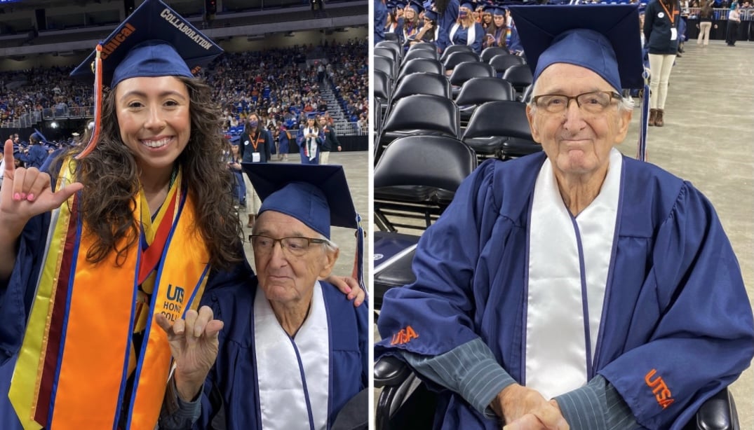 Melanie Salazar and her grandfather, Rene Neira