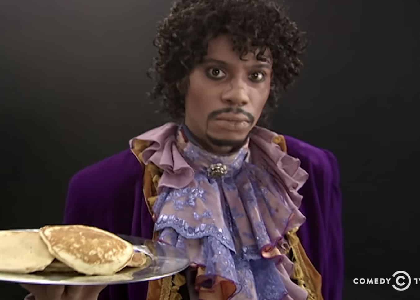 Dave Chapelle dressed as Prince