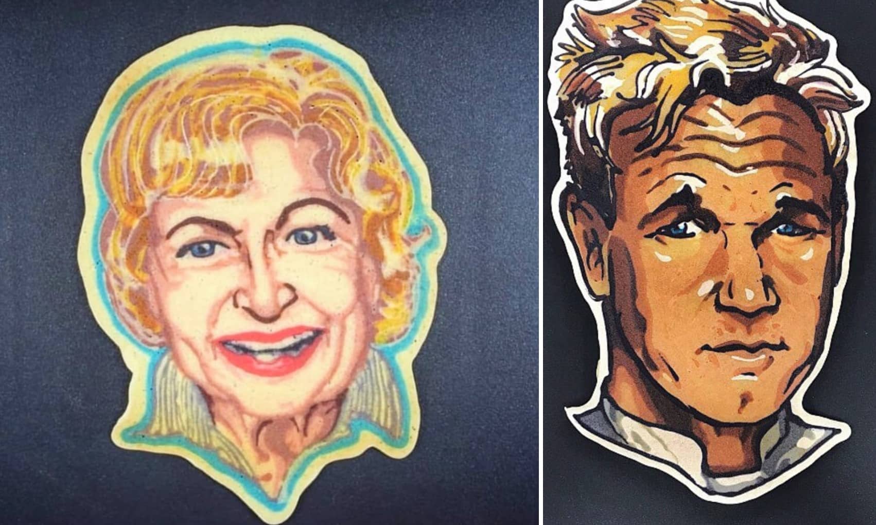 Betty White & Gordan Ramsay as pancakes