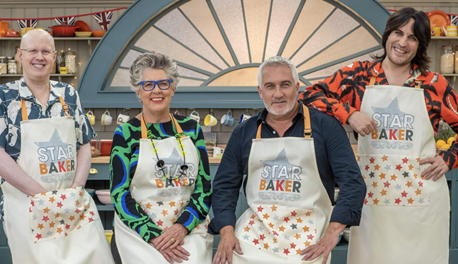 Hosts of Great British Bake Off
