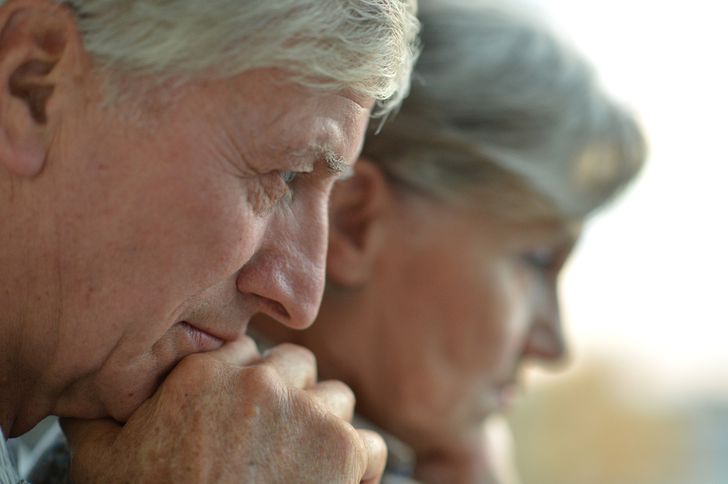 elderly couple after an outburst