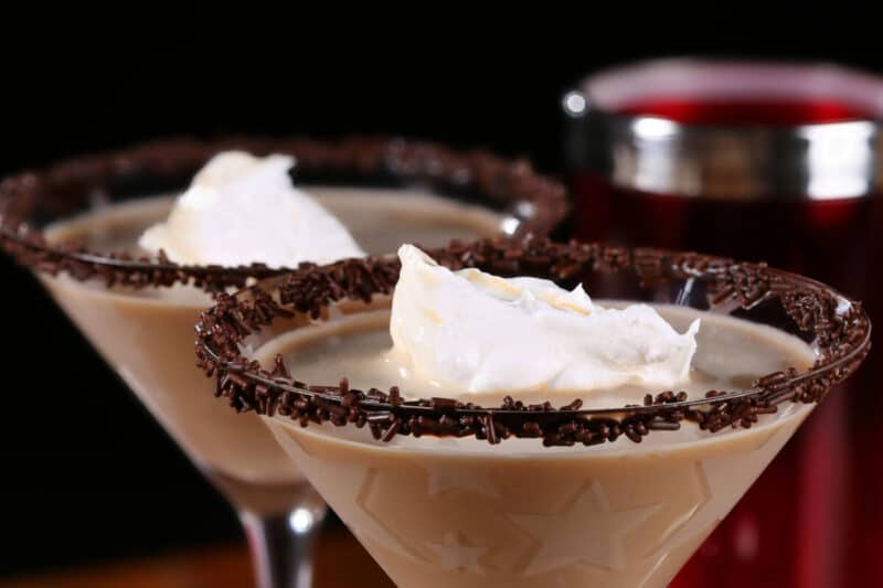 Frozen hot chocolate martini