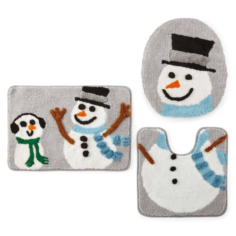 Avanti Snowman 3-pc. Bath Rug Set