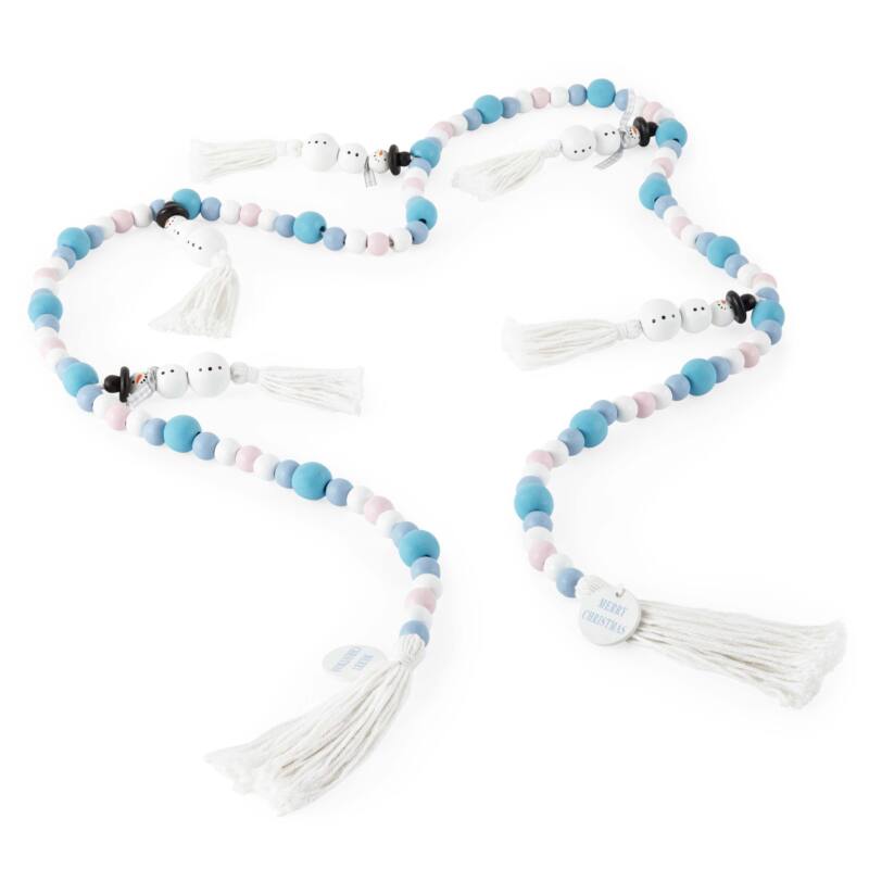 North Pole Trading Co. Wood Snowman Indoor Christmas Garland