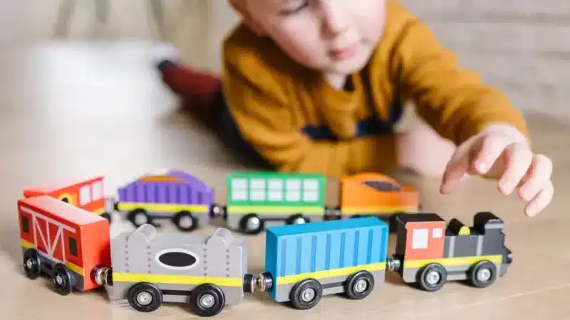 Melissa and Doug Wooden Train Car Set