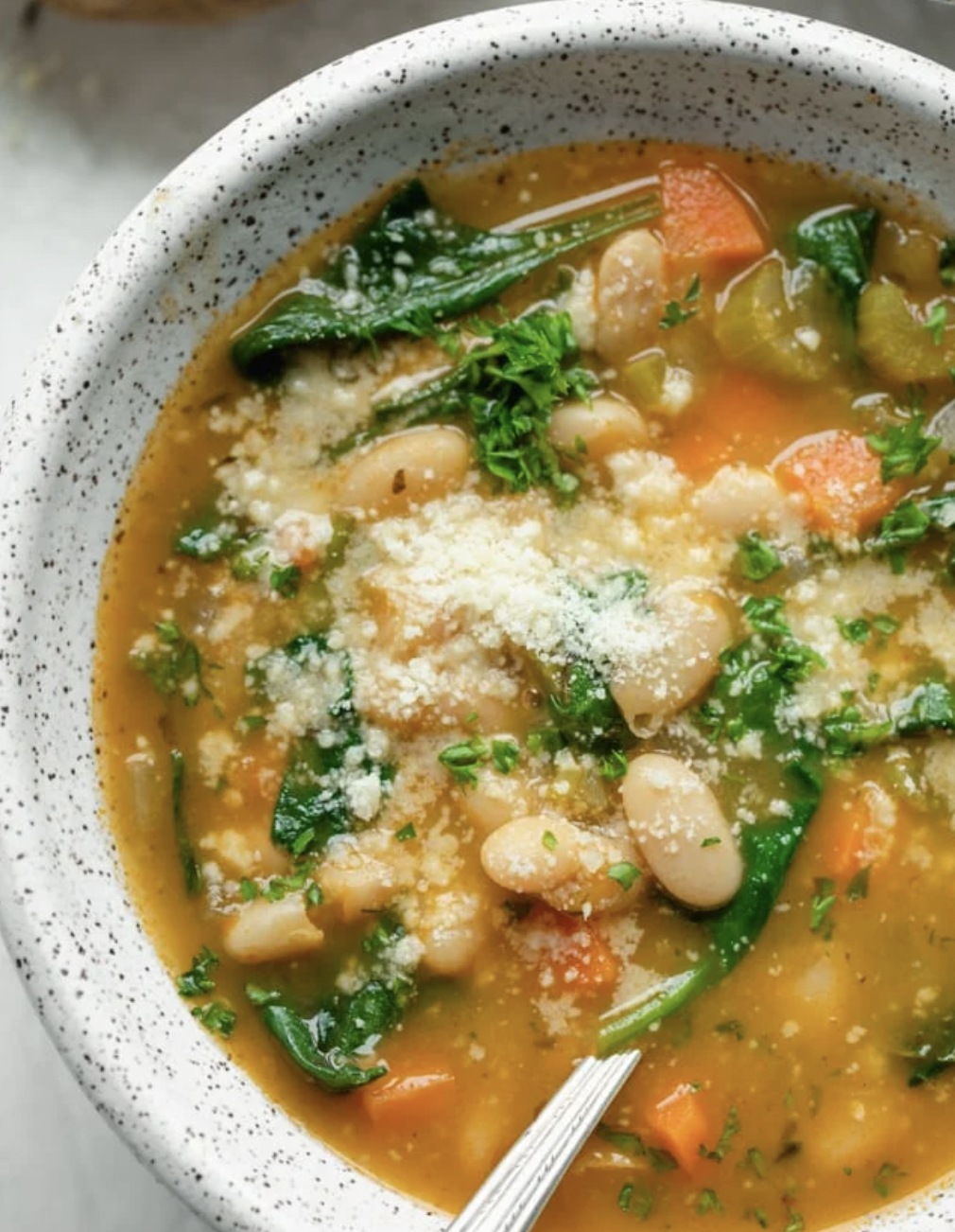 Mediterranean white bean soup