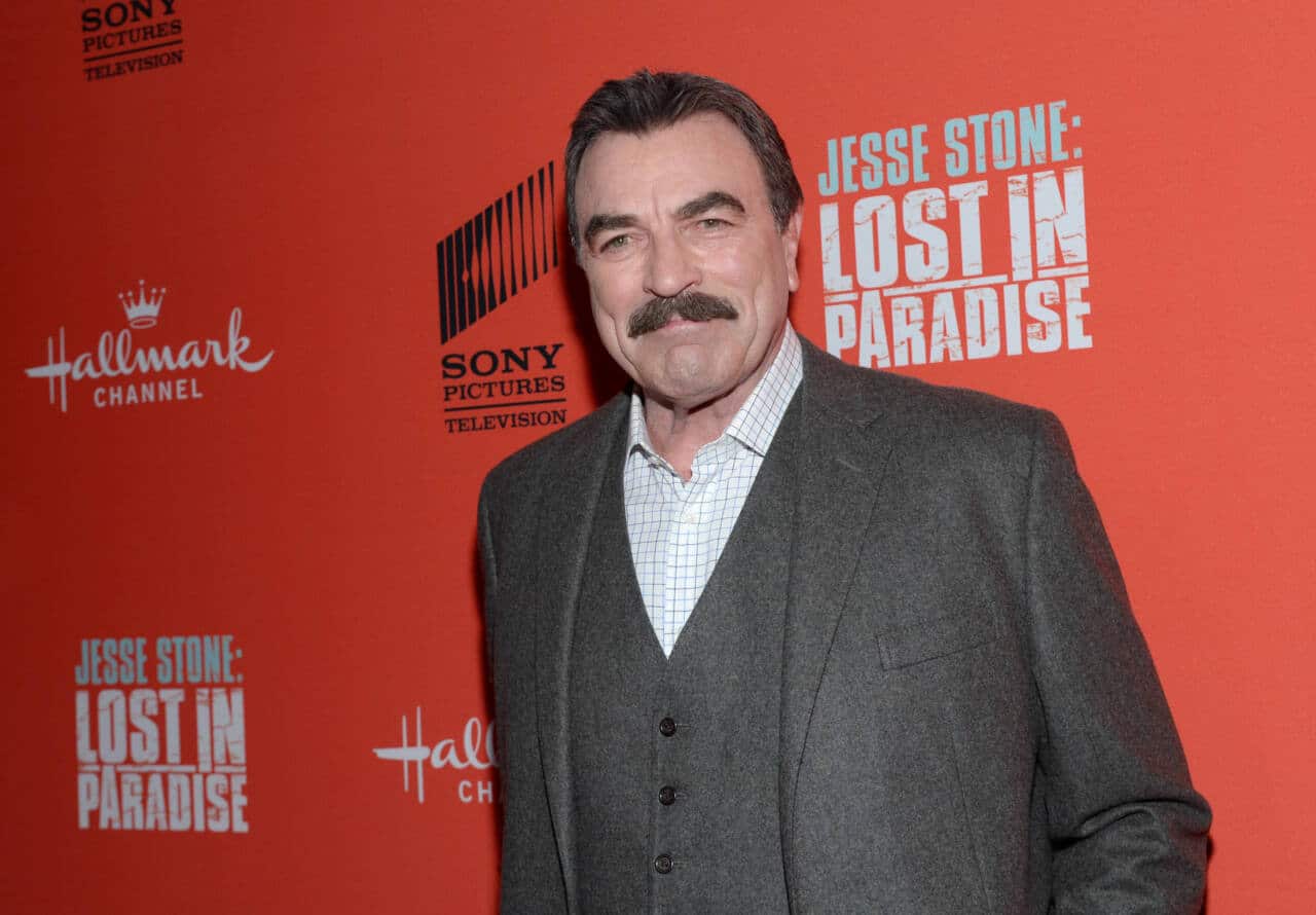 Tom Selleck poses on red carpet