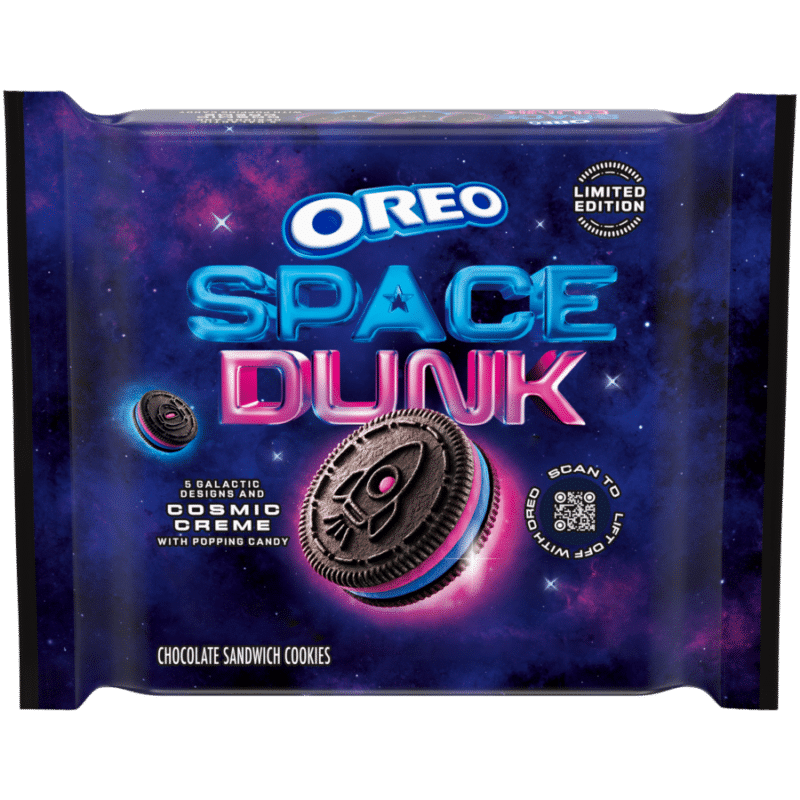 A package of new Oreo Space Dunk cookies.