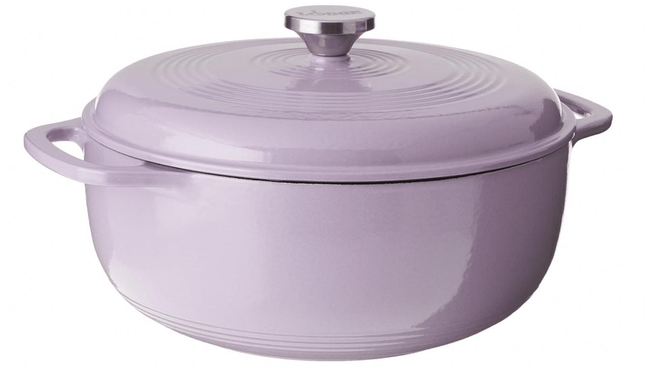 lilac purple Lodge Enameled Dutch Oven