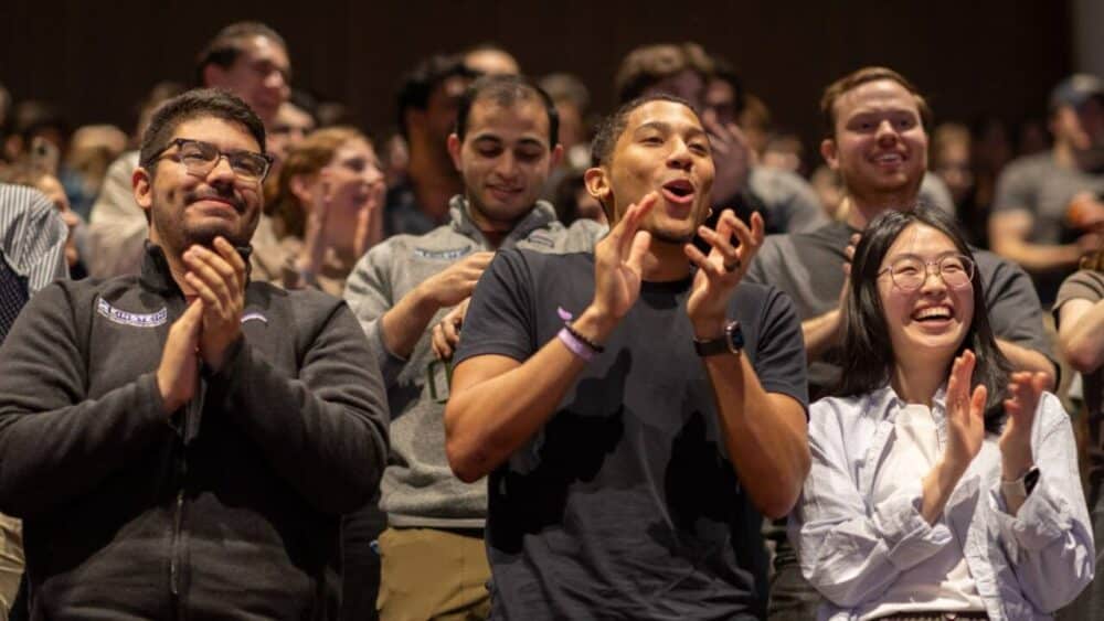 Students celebrate learning they get free medical school tuition
