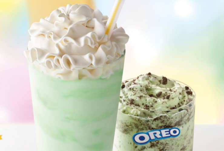 McDonald's Shamrock Shake and Shamrock Oreo McFlurry