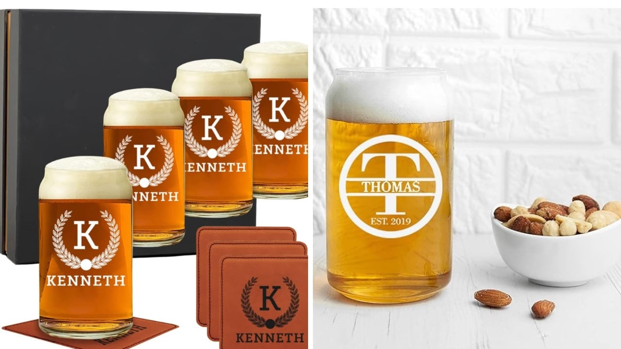 Froolu Engraved Beer Glasses