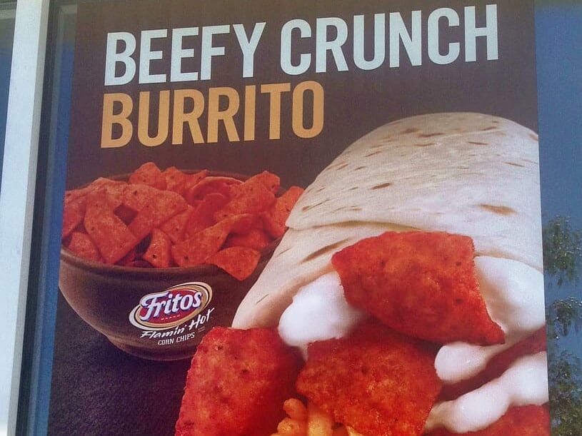 Beefy Crunch Burrito with Flamin' Hot Fritos Corn Chips