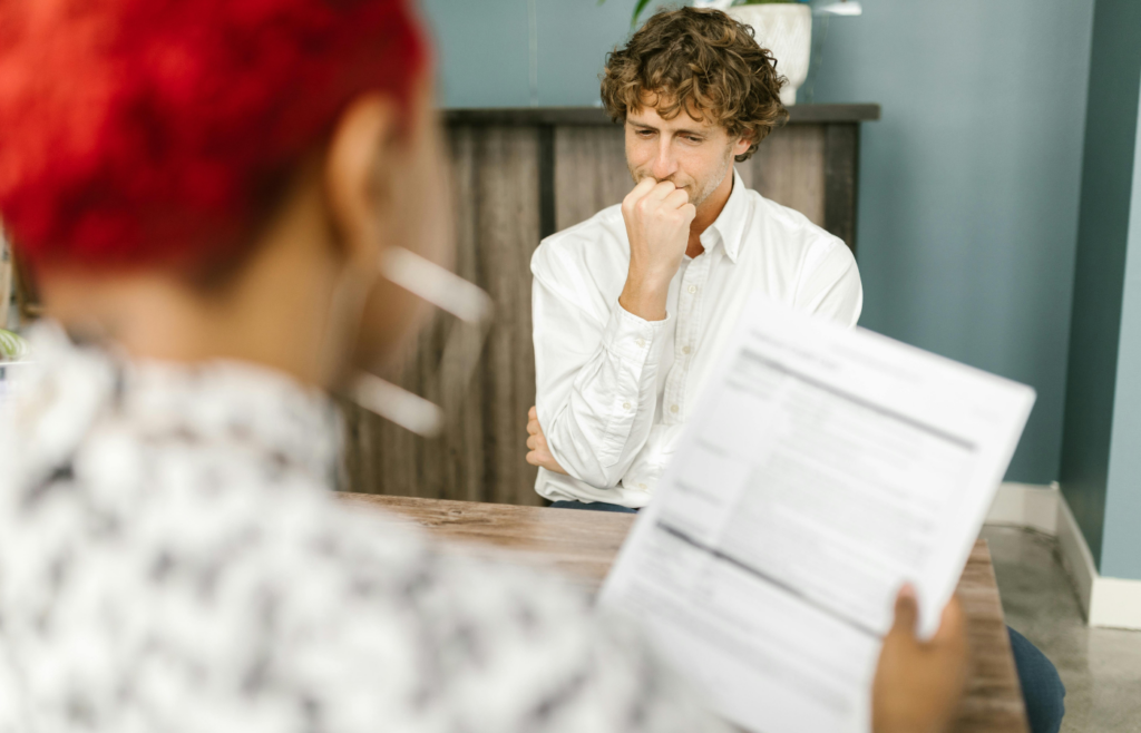 A hiring manager overwhelmed by a resume