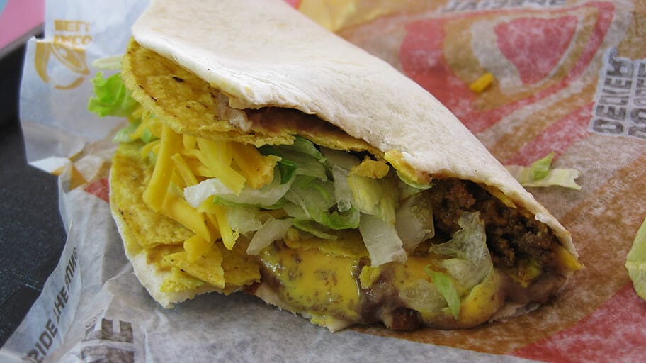 cheesy double decker taco