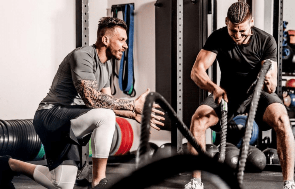 two men at gym