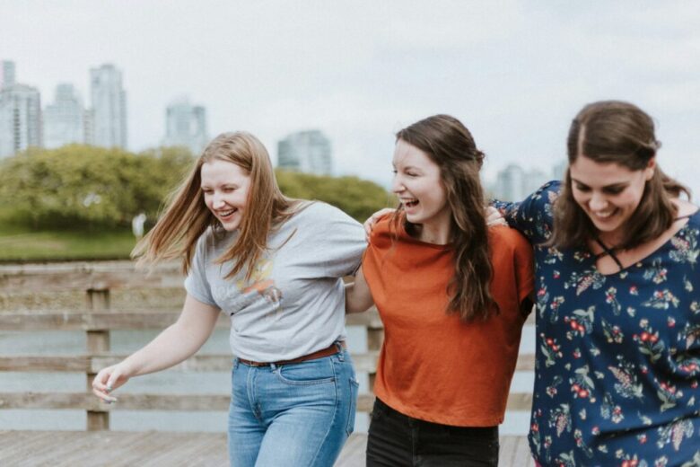 girls laughing
