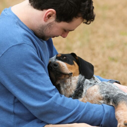 man and dog