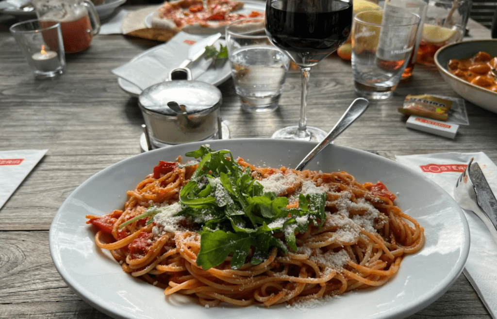 pasta on plate