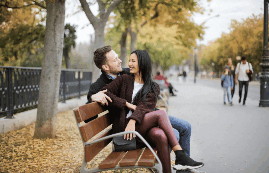 two people in the park