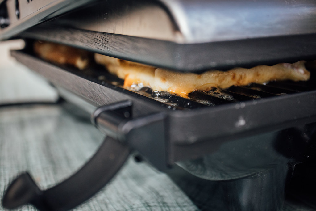 Sandwiches in a sandwich maker
