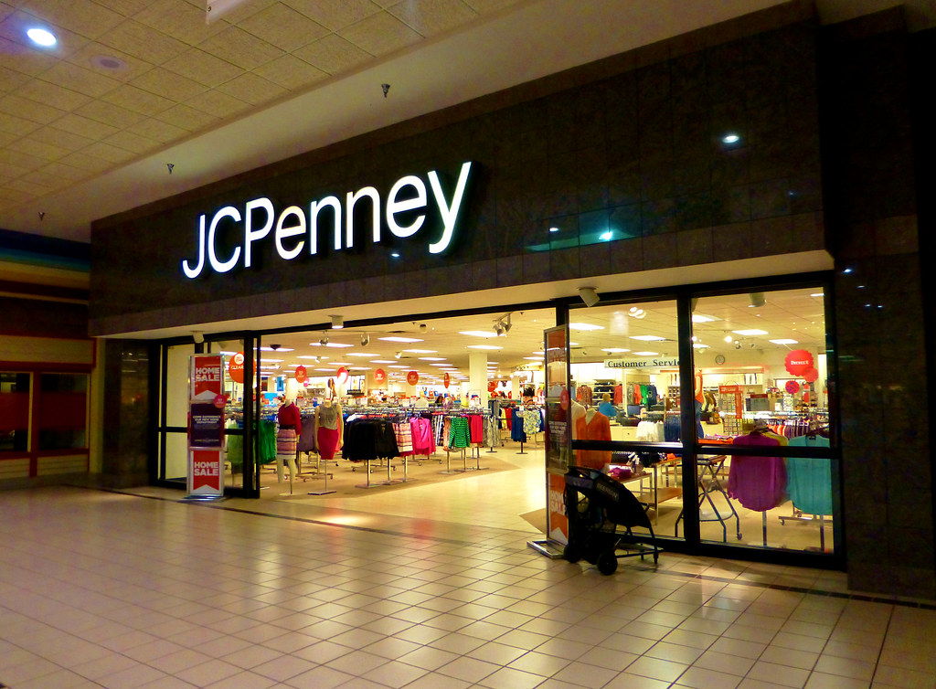 JCPenney storefront at a mall or shopping center
