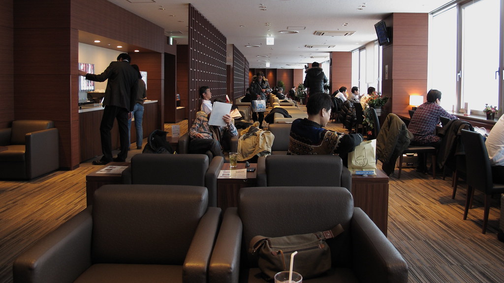 Traveler members enjoying access to an airport lounge