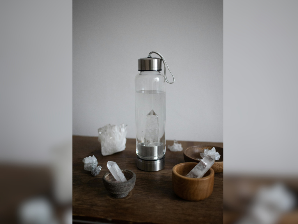crystal water bottle
