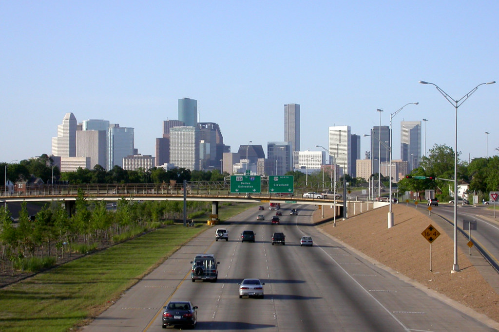 Houston skyline and city attractions