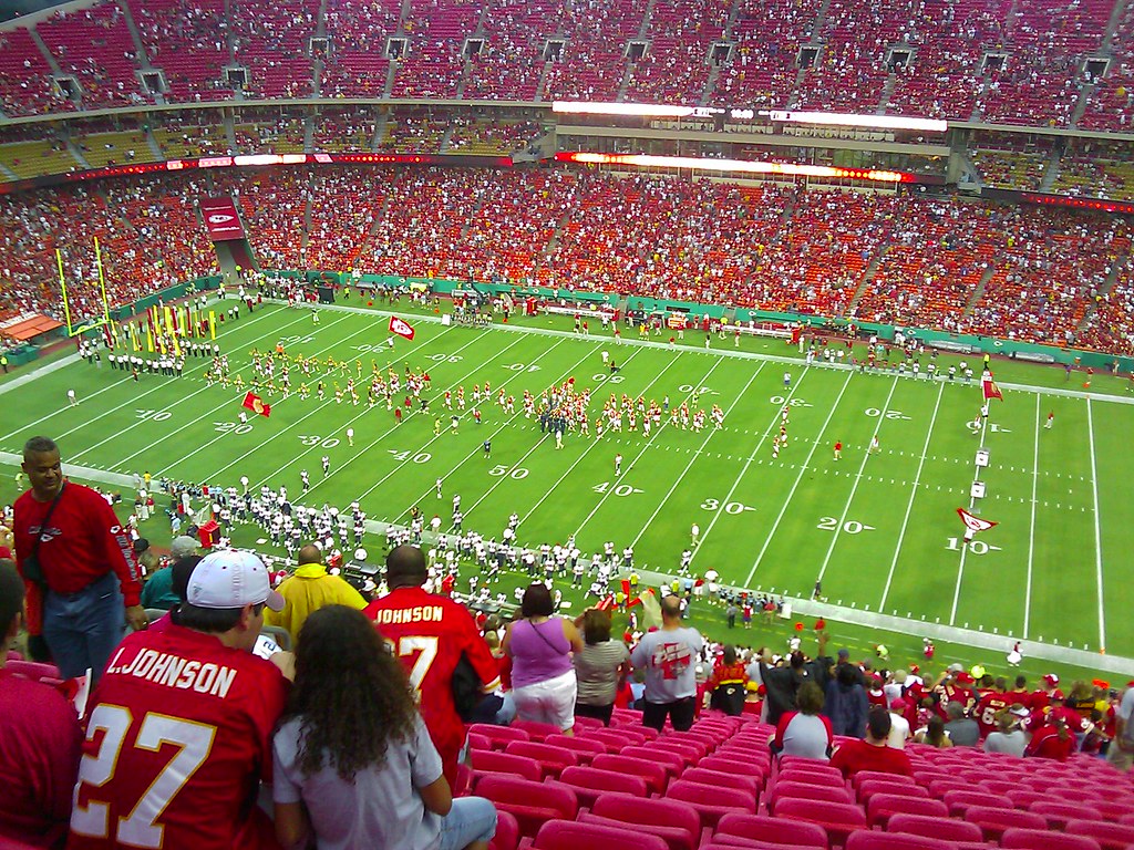 Arrowhead Stadium open field under Kansas City heat