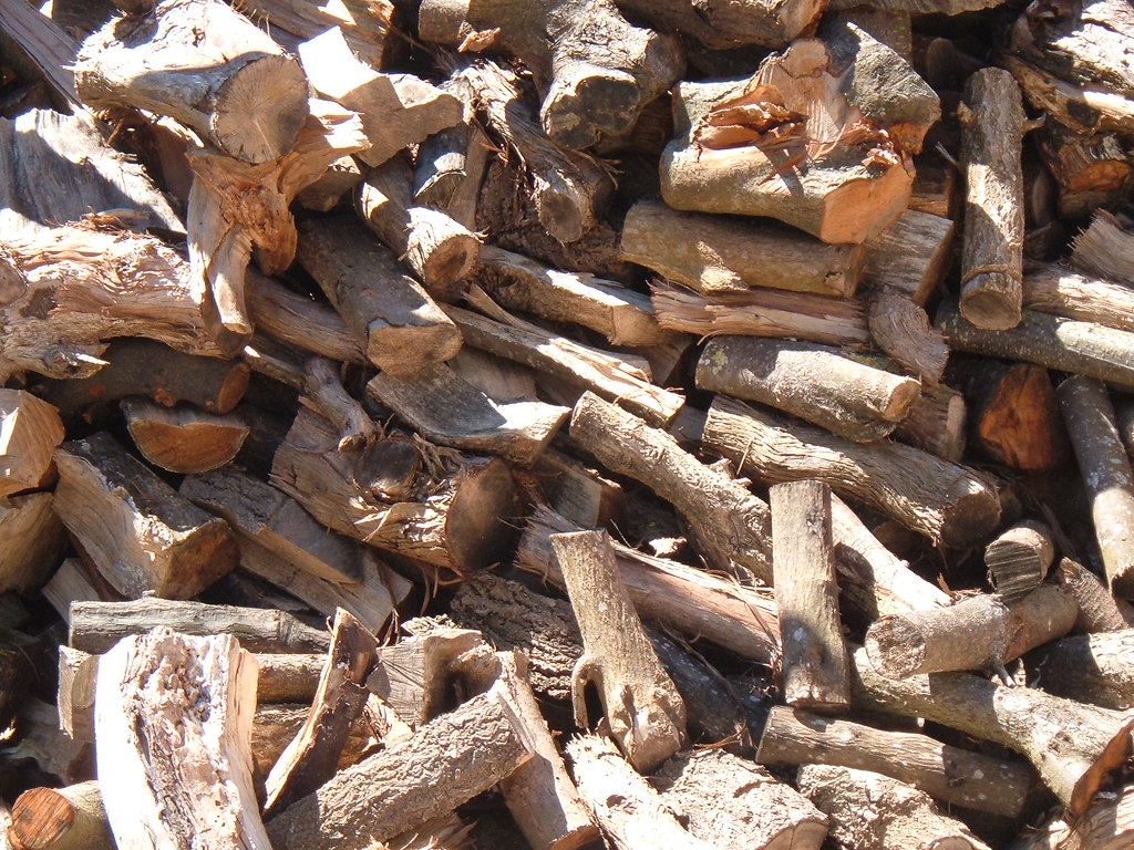 pile of chopped firewood