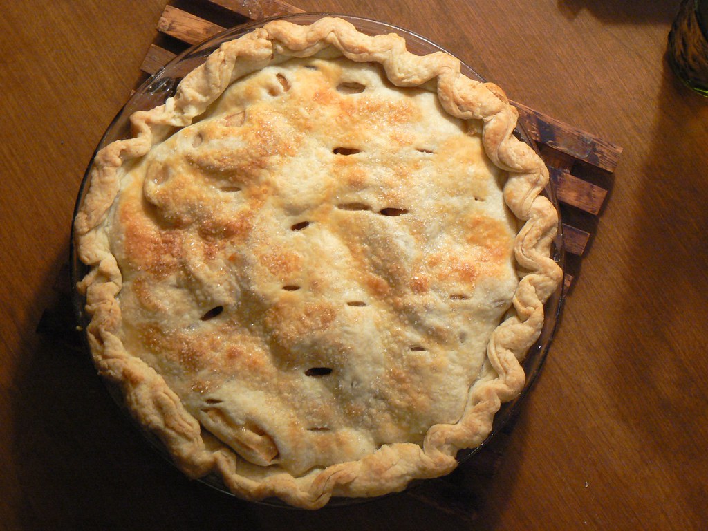 Grandma's freshly baked, homemade apple pie 