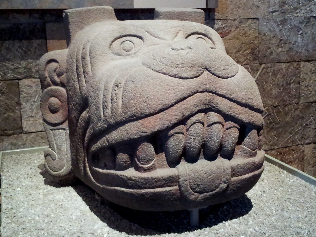 Aztec god Xolotl statue