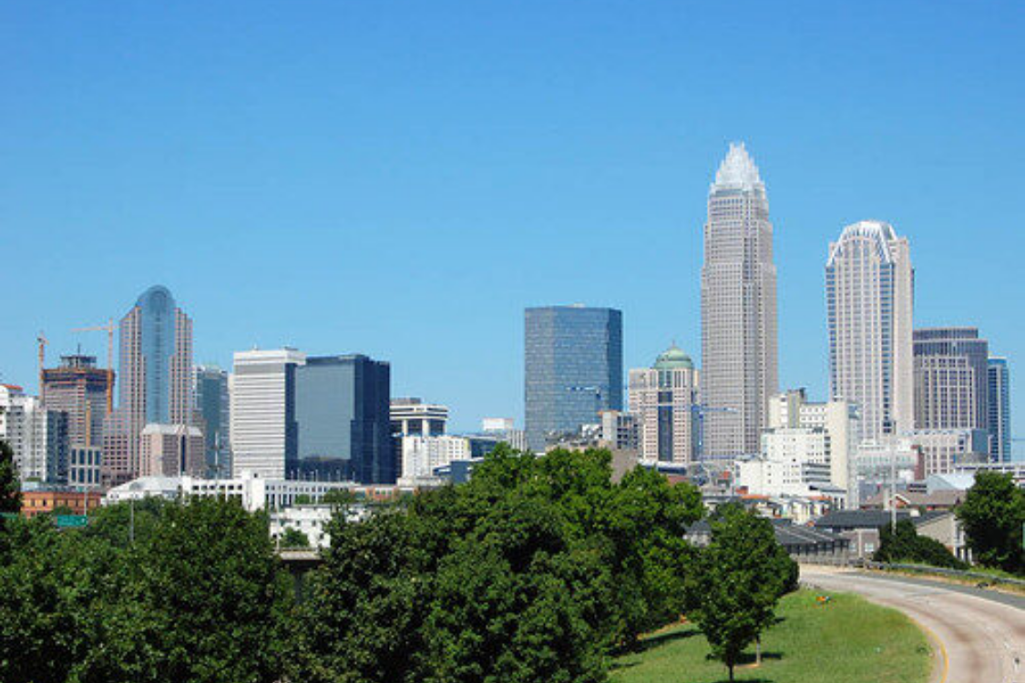 Charlotte, North Carolina skyline and buildings