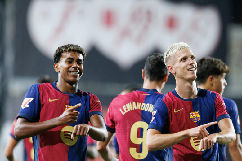 LaLiga EA SPORTS game between teams of Rayo Vallecano and FC Barcelona