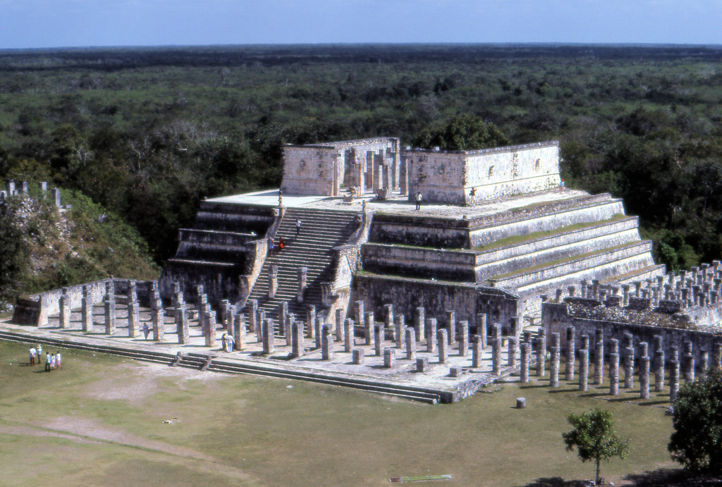 Temple of the Warriors, Chichen Itza, Maya Ruins, Yucatan Peninsula, Mexico