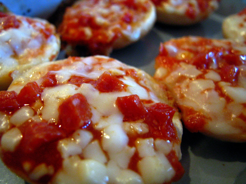 Bagel Bites fresh from the microwave