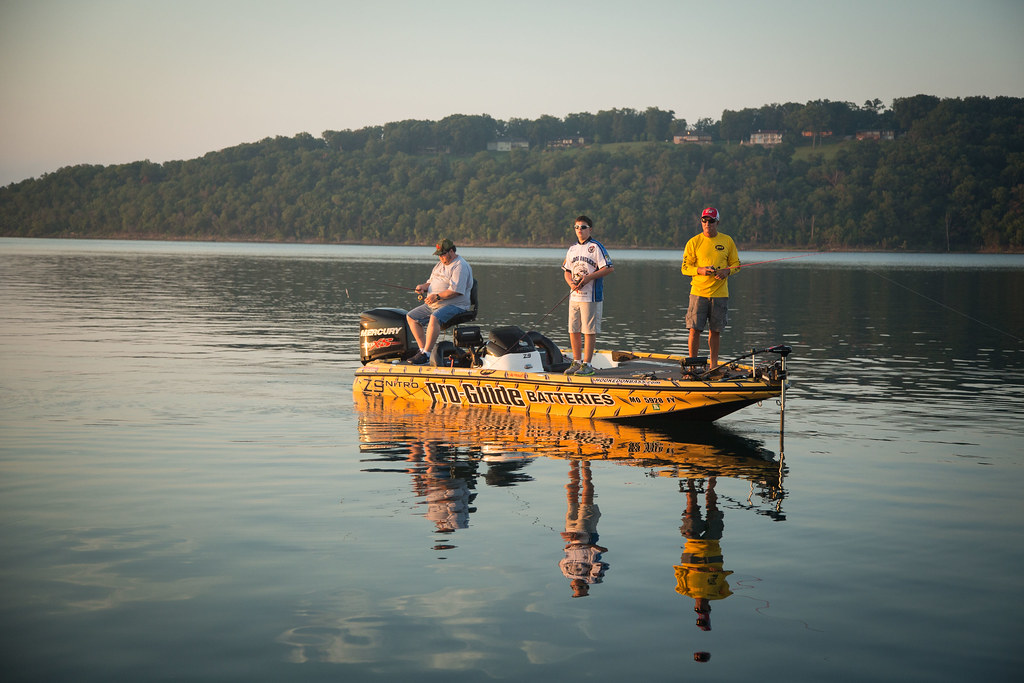 People on a boat in Table Rock Lake