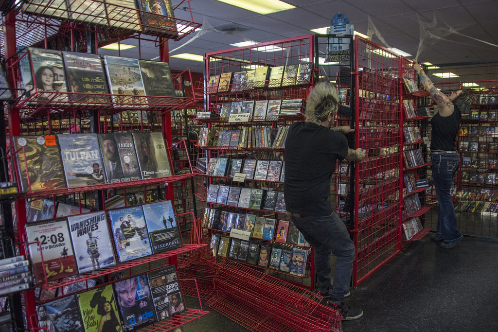 Blockbuster VHS video rental store